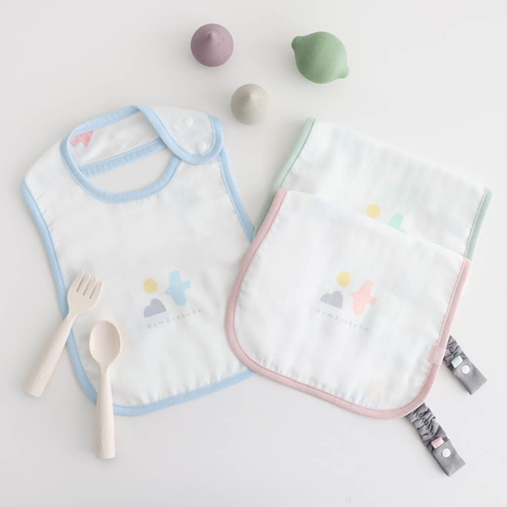 Bamboobebe - Village Baby Gauze Bib (Baby Blue)