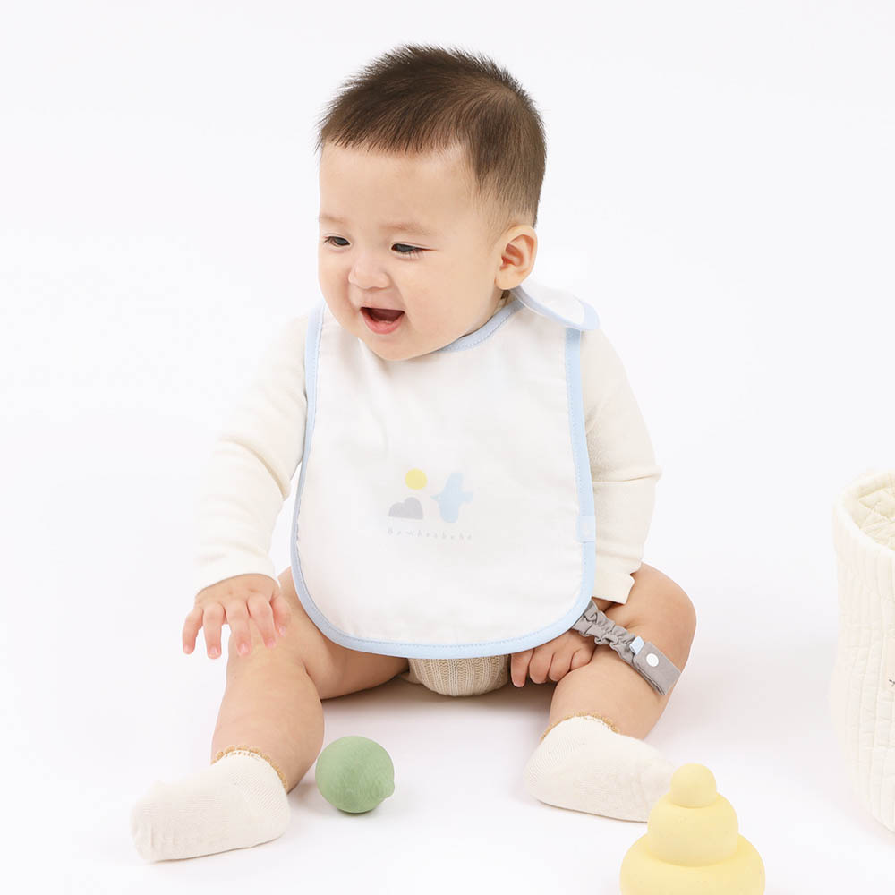 Bamboobebe - Village Baby Gauze Bib (Baby Blue)