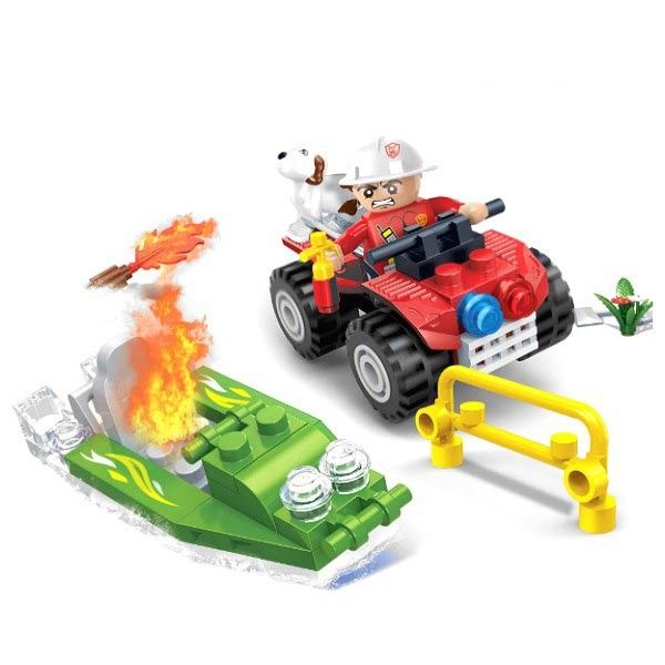 Banbao Fireman Car & Boat Fire Series - 62pcs