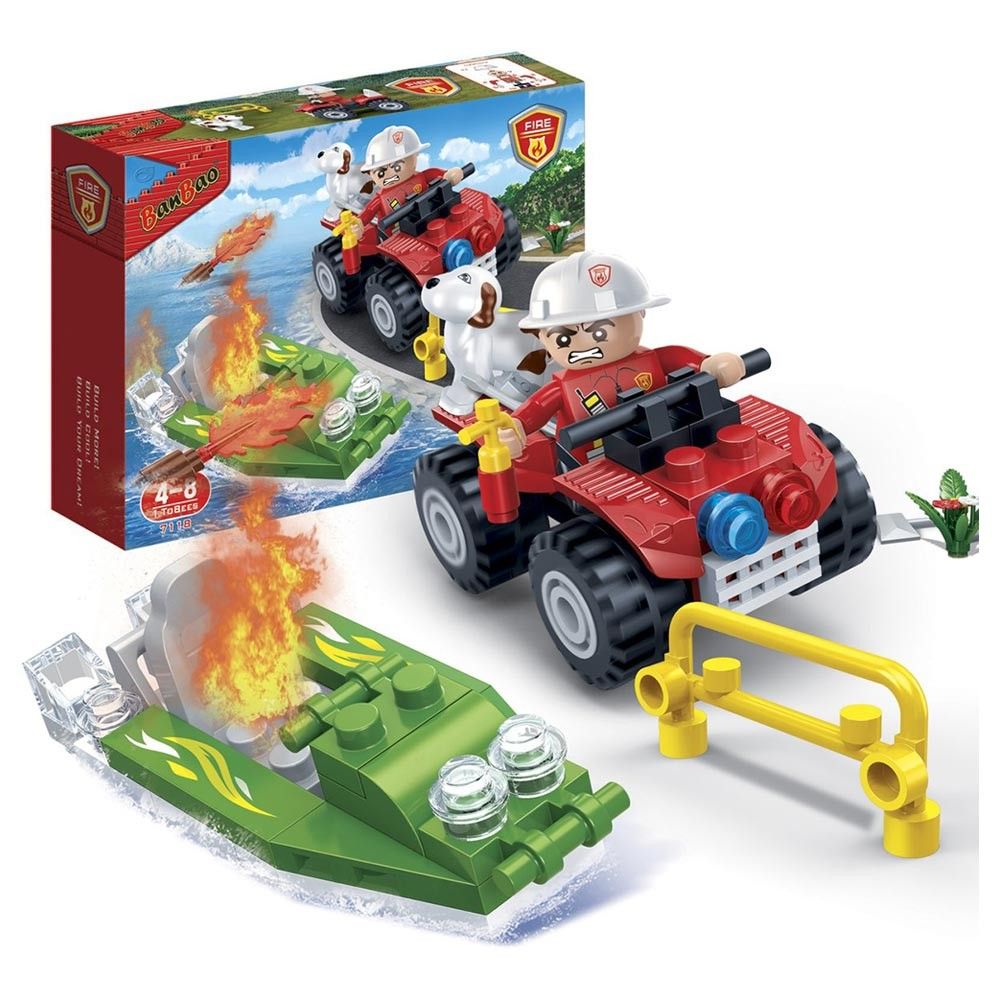 Banbao Fireman Car & Boat Fire Series - 62pcs