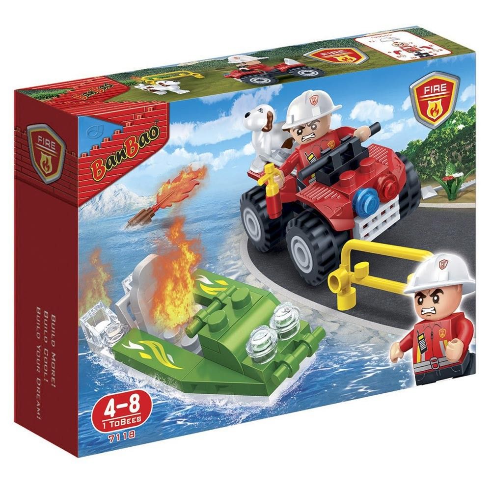 Banbao Fireman Car & Boat Fire Series - 62pcs