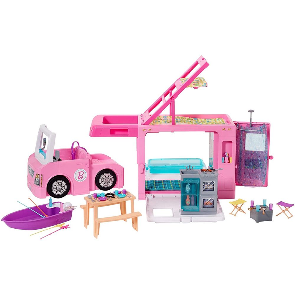 Barbie camper van with pool hotsell