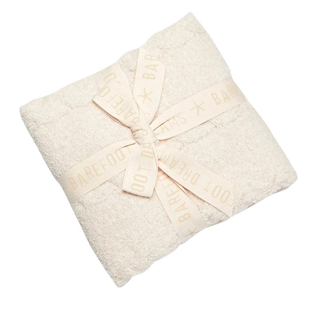 Barefoot Dreams - CC Heathered Cable Baby Blanket HE - Pink