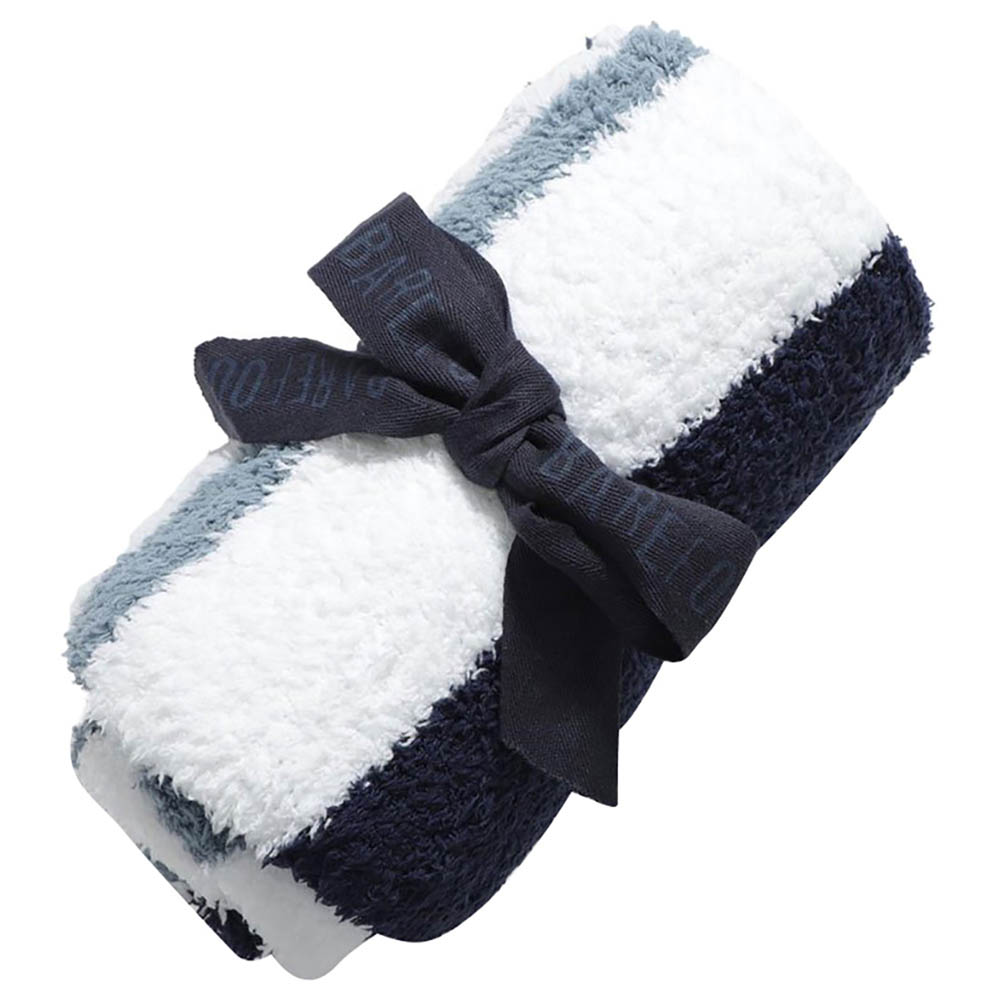Barefoot Dreams - Cozychic Multistripe Stroller Blanket- White/Dusk/Blue/Marine