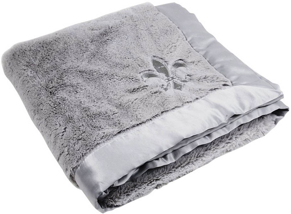 Barefoot Dreams - Cuddle Patchwork Receiving Blanket Oyster-Fleur de lis