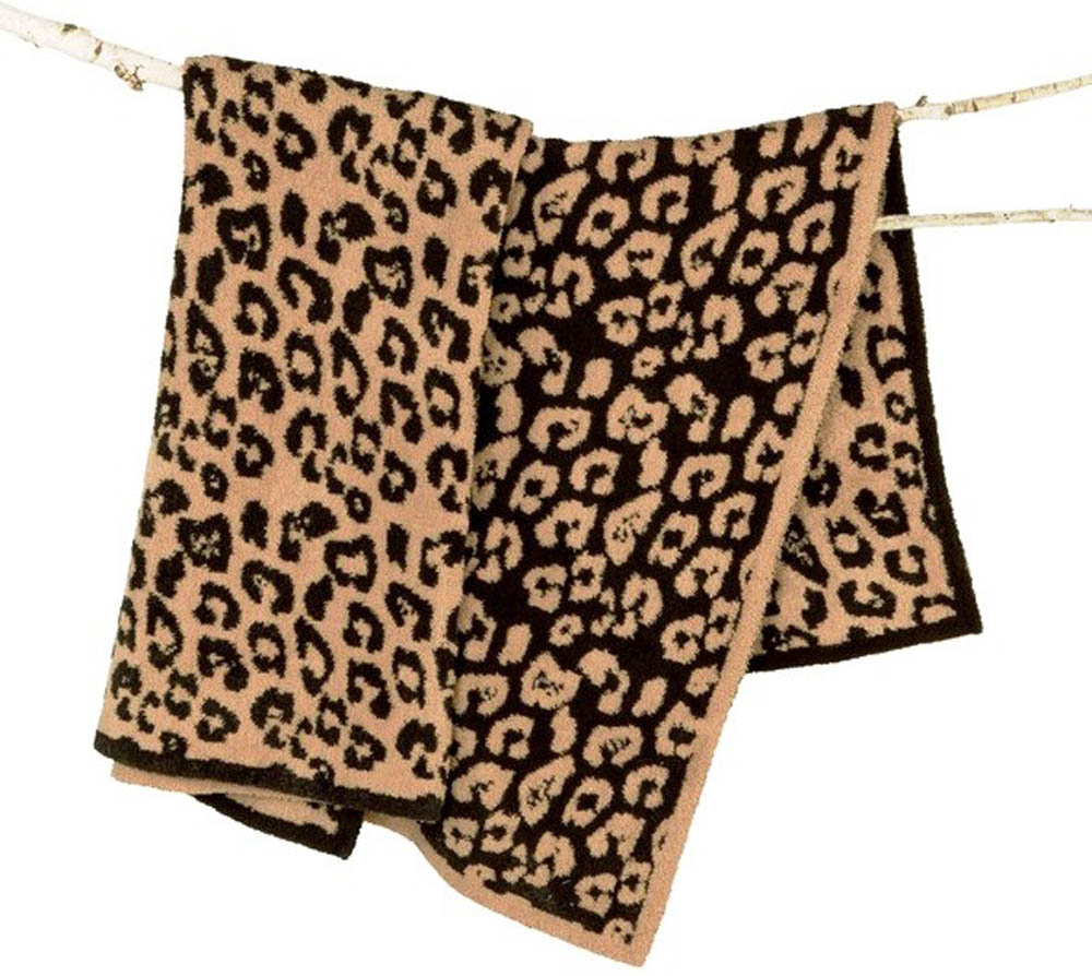 Barefoot Dreams - In The Wild Throw Camel-Midnight/Leopard