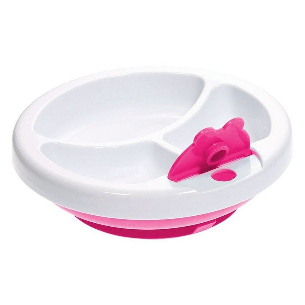 Bbluv Warm Feeding Plate - Pink/White