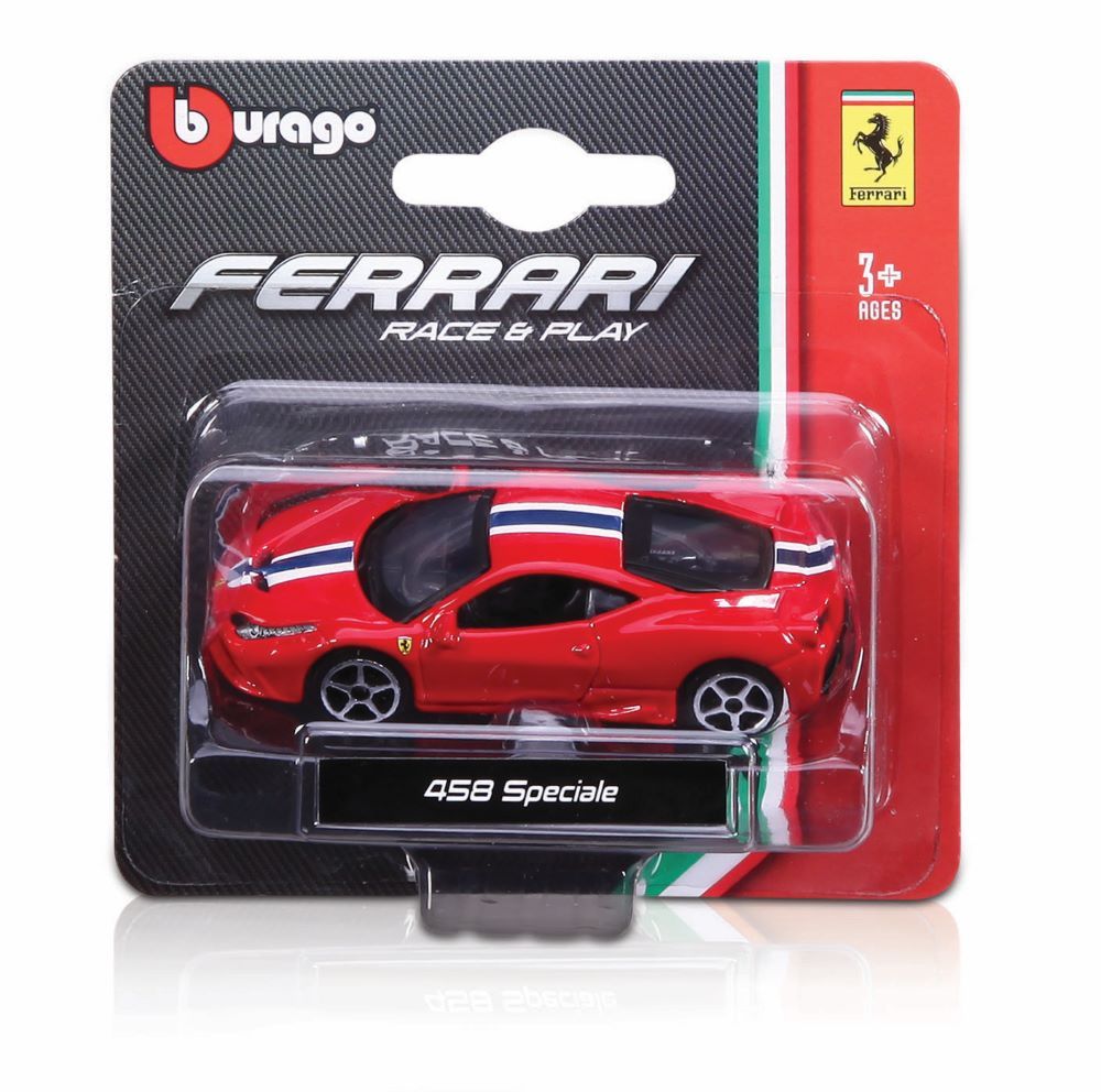Bburago Die Cast Ferrari Race Play 458 Speciale Car 1 18 Scale