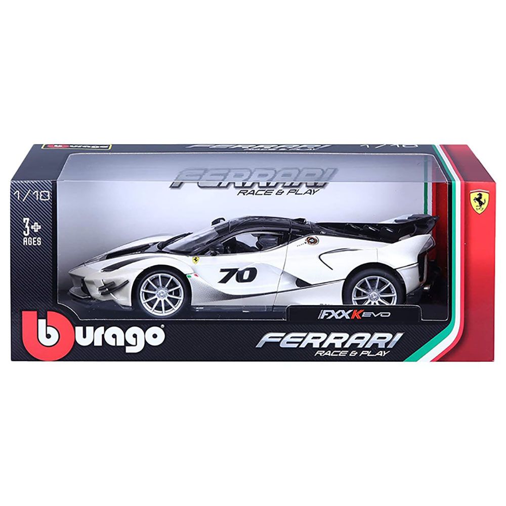 Bburago - Ferrari FXX K Evoluzione Evo Diecast Car - White