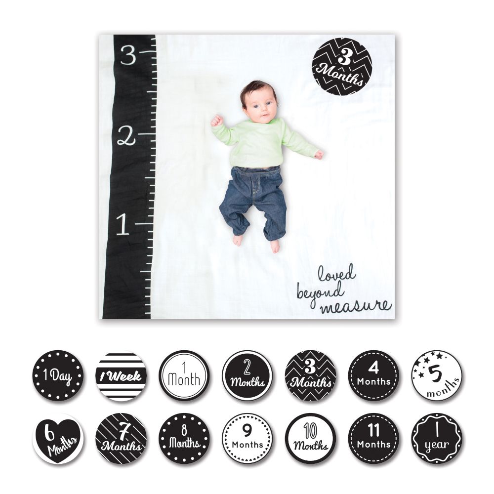 Lulujo Baby's First Year Blanket & Card Set - Love Beyond Measure