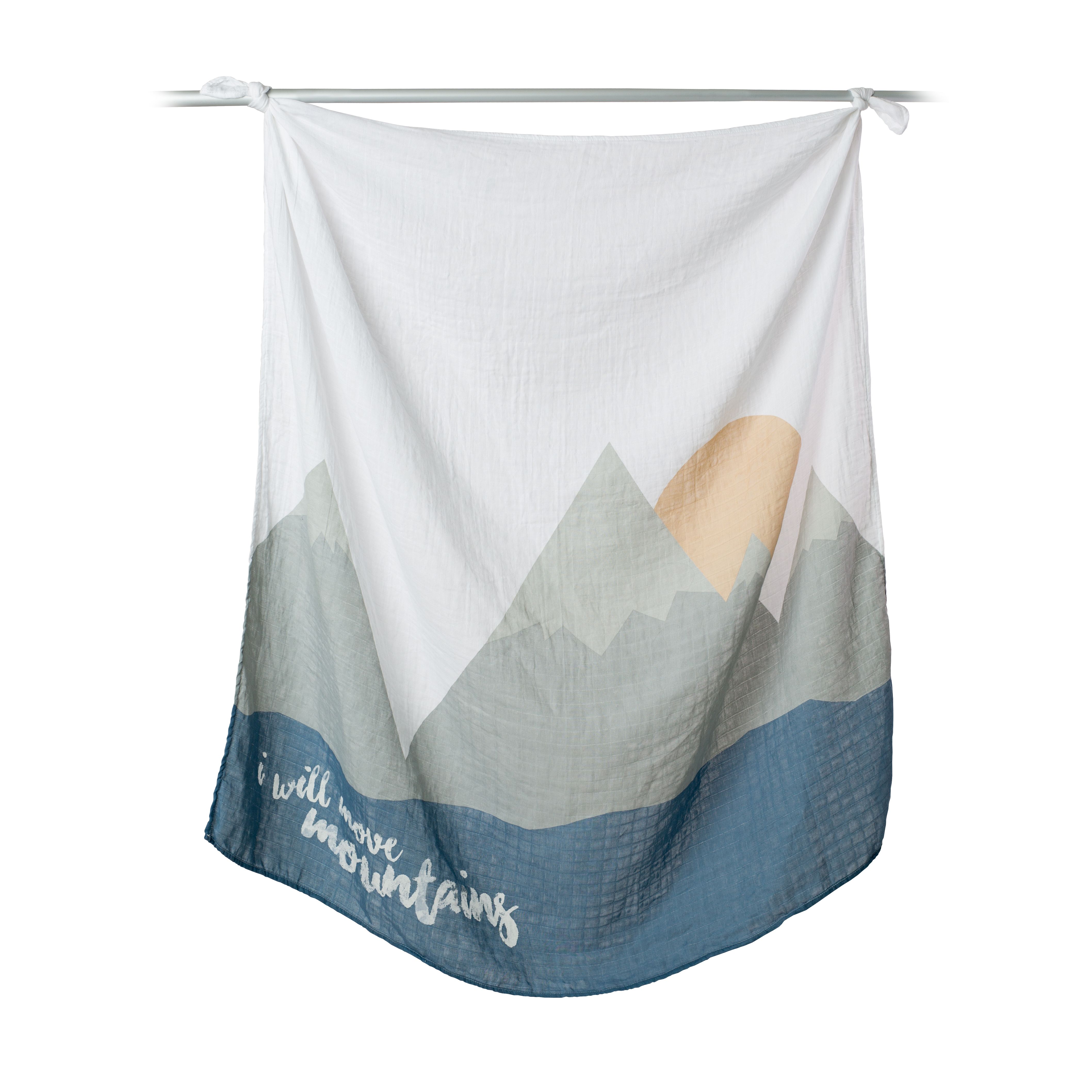 Lulujo Baby's First Year Blanket & Card Set - I Will Move Mountains