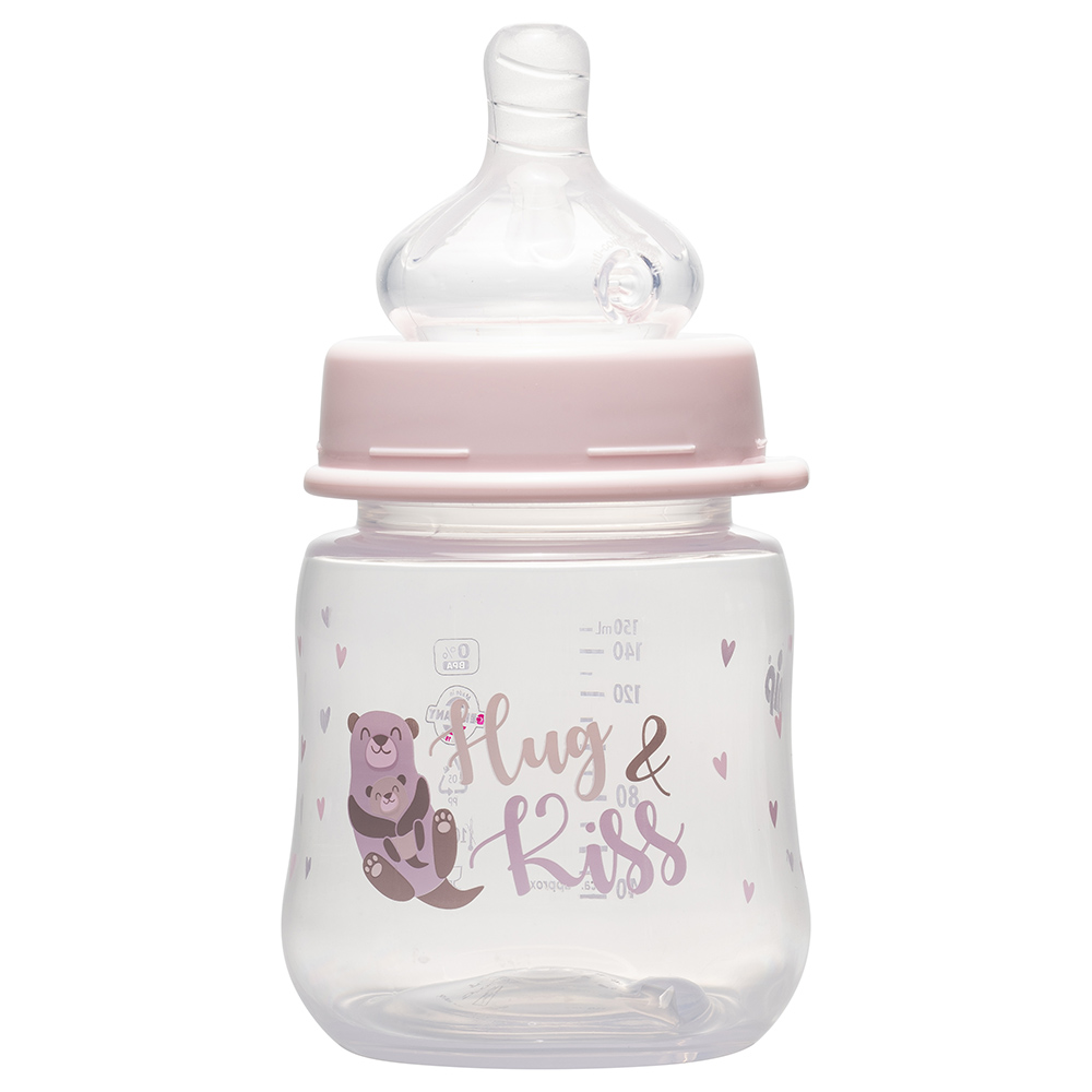 Nip - Wide Neck PP Round Teat-S Bottle 150Ml - Hug & Kiss