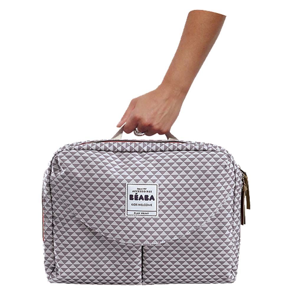 Beaba - Geneva II Changing Bag - Play Print Grey/Coral