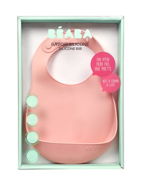 Beaba - Silicone Bib - Old Pink\