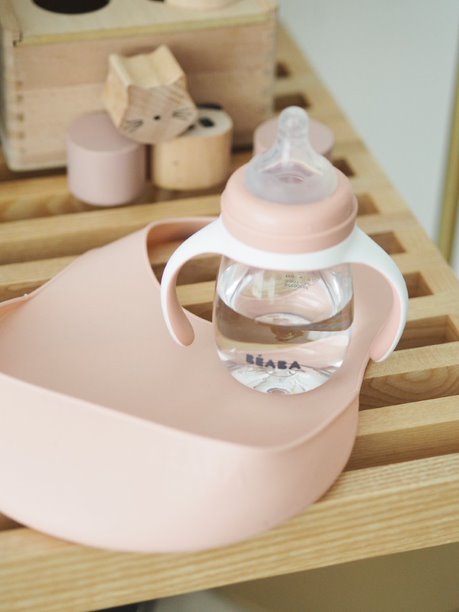 Beaba - Silicone Bib - Old Pink\