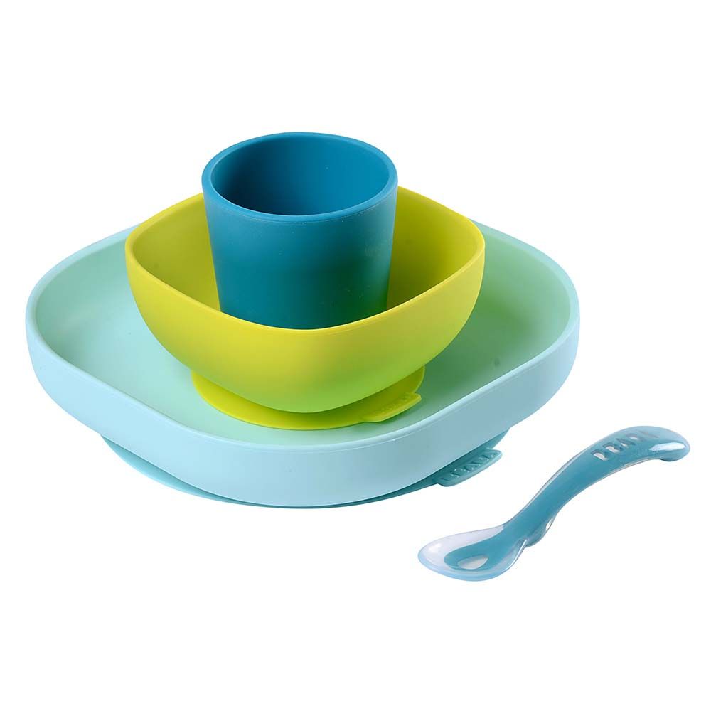 Beaba Silicone Meal Set of 4 Blue