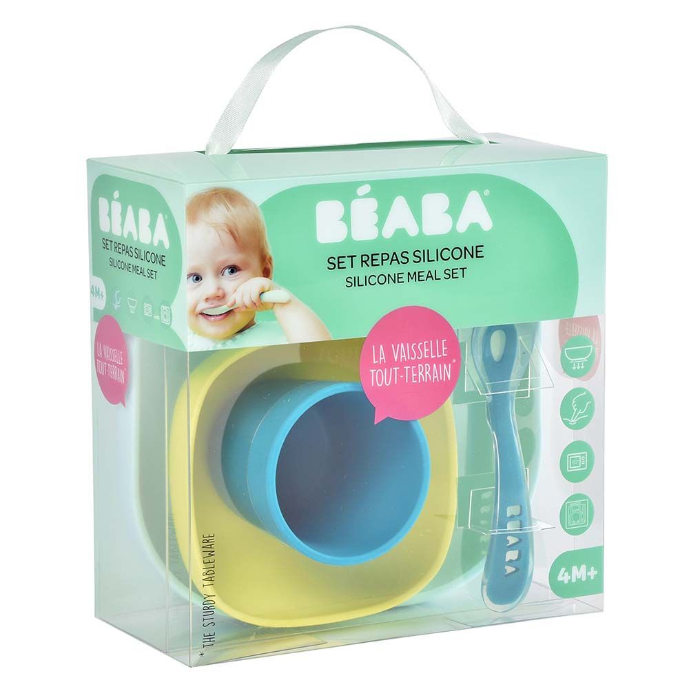 Beaba Silicone Meal Set of 4 Blue