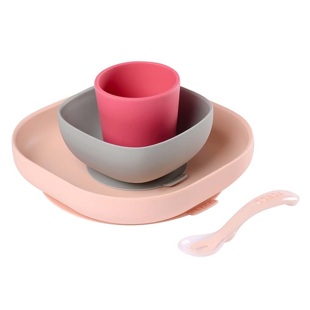 Beaba Silicone Meal Set of 4 Pink