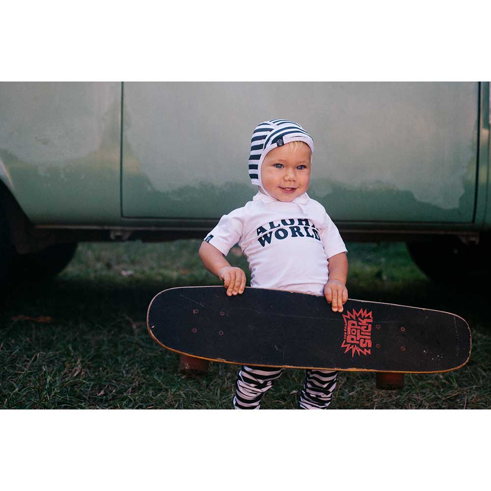 Beach&Bandits-Aloha World (Baby tee) XS 80/86 White