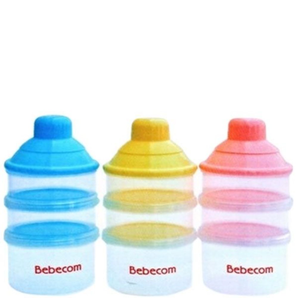 Bebecom - Three Layers Milk Powder Case - Assorted Colours