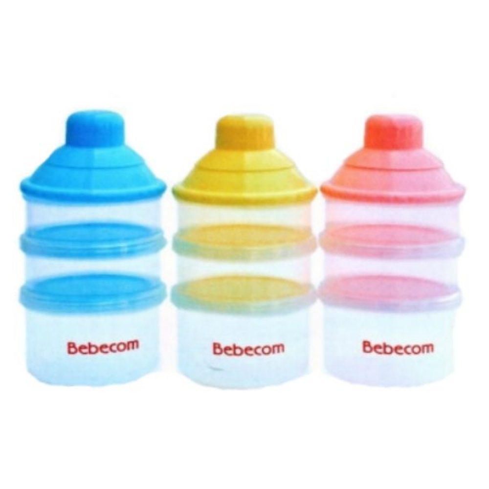 Bebecom - Three Layers Milk Powder Case - Assorted Colours