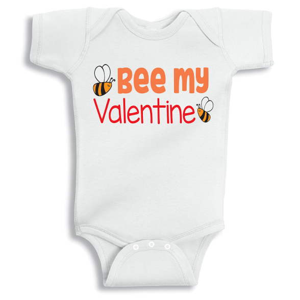 Twinkle Hands Bee my Valentine Baby Onesie, Bodysuit, Romper