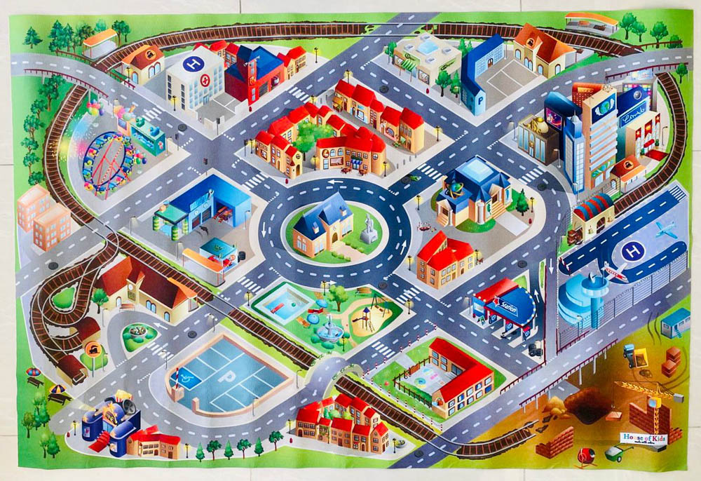 Belguim - Playmat 100x150 Quadri District Connect Quadri