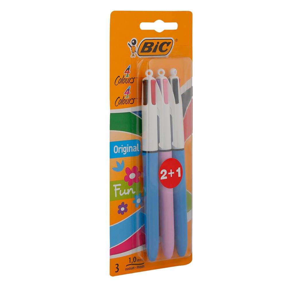 Bic - 4 Colors Blister 2 Standard And 1 Fashion