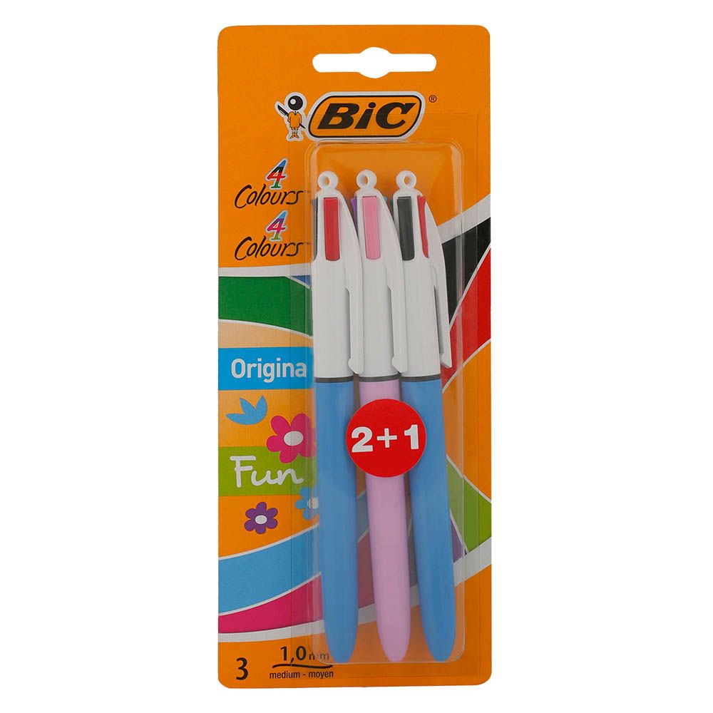 Bic - 4 Colors Blister 2 Standard And 1 Fashion