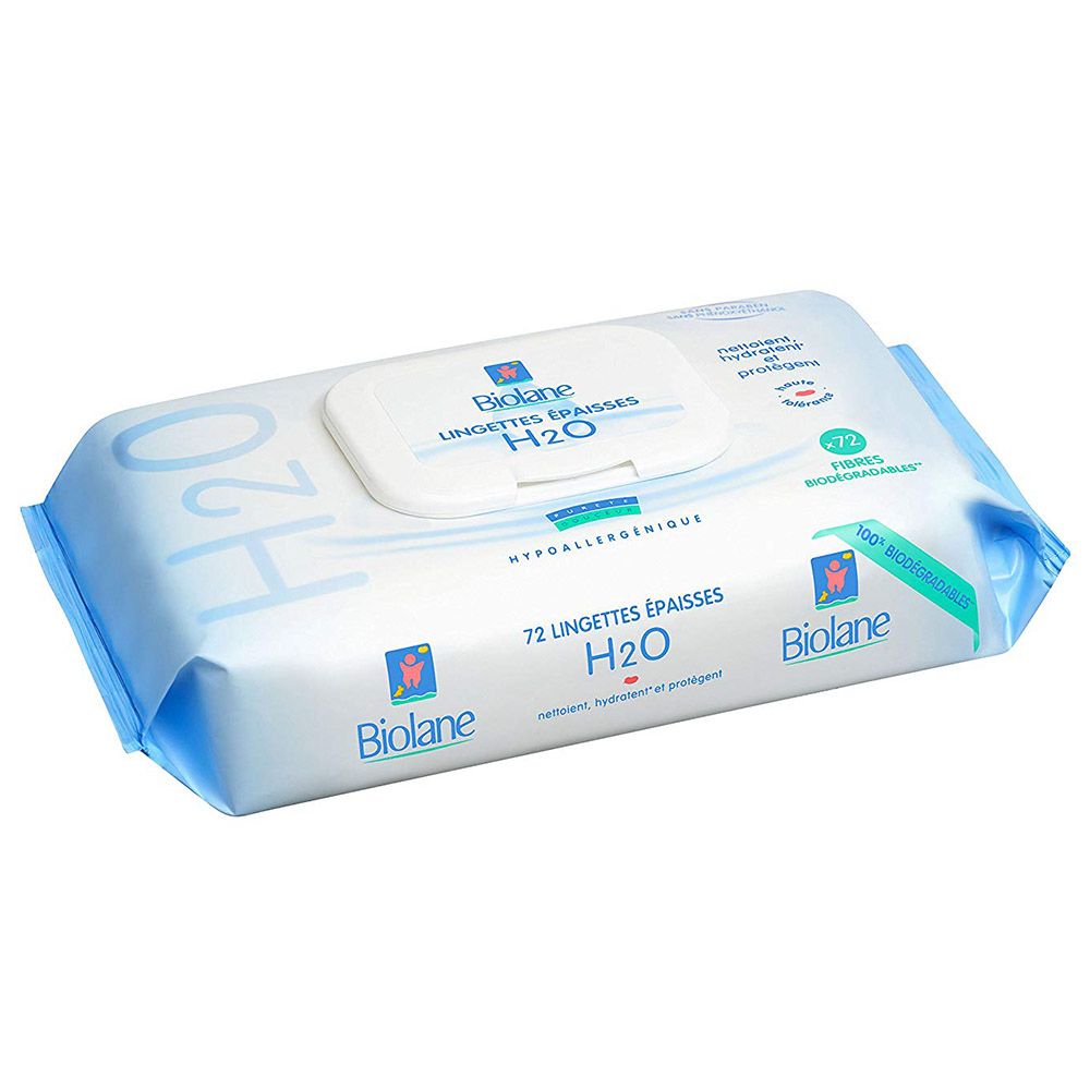  Biolane Thick H2O Baby Wipes 72sheets