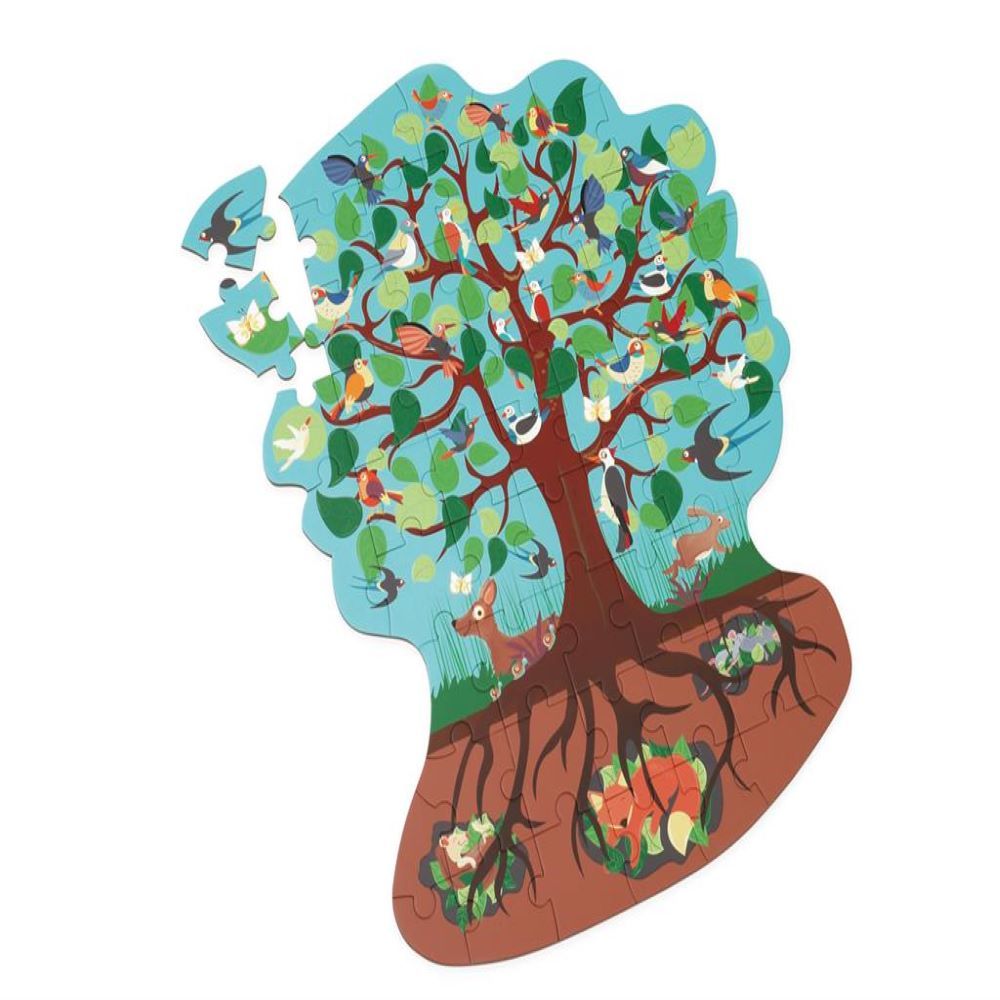 Scratch Europe - Bird Tree Contour Puzzle 59Pcs