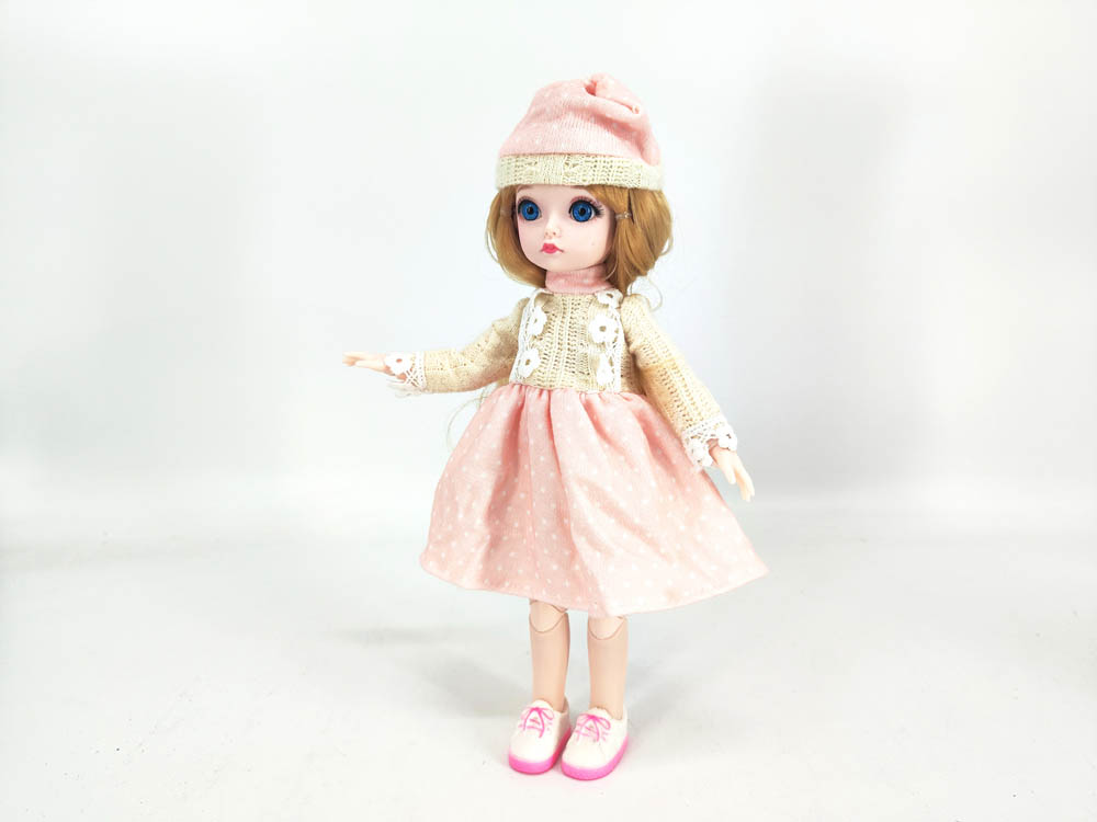 Bonnie - 12 Inch Deluxe Fashion Doll - Peach & Beige Baloon Dress