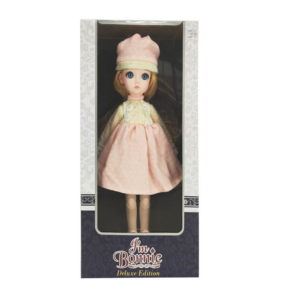 Bonnie - 12 Inch Deluxe Fashion Doll - Peach & Beige Baloon Dress