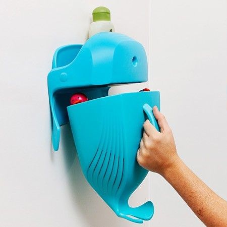 Boon Blue Whale Pod Drain and Storage Bath Toy Scoop
