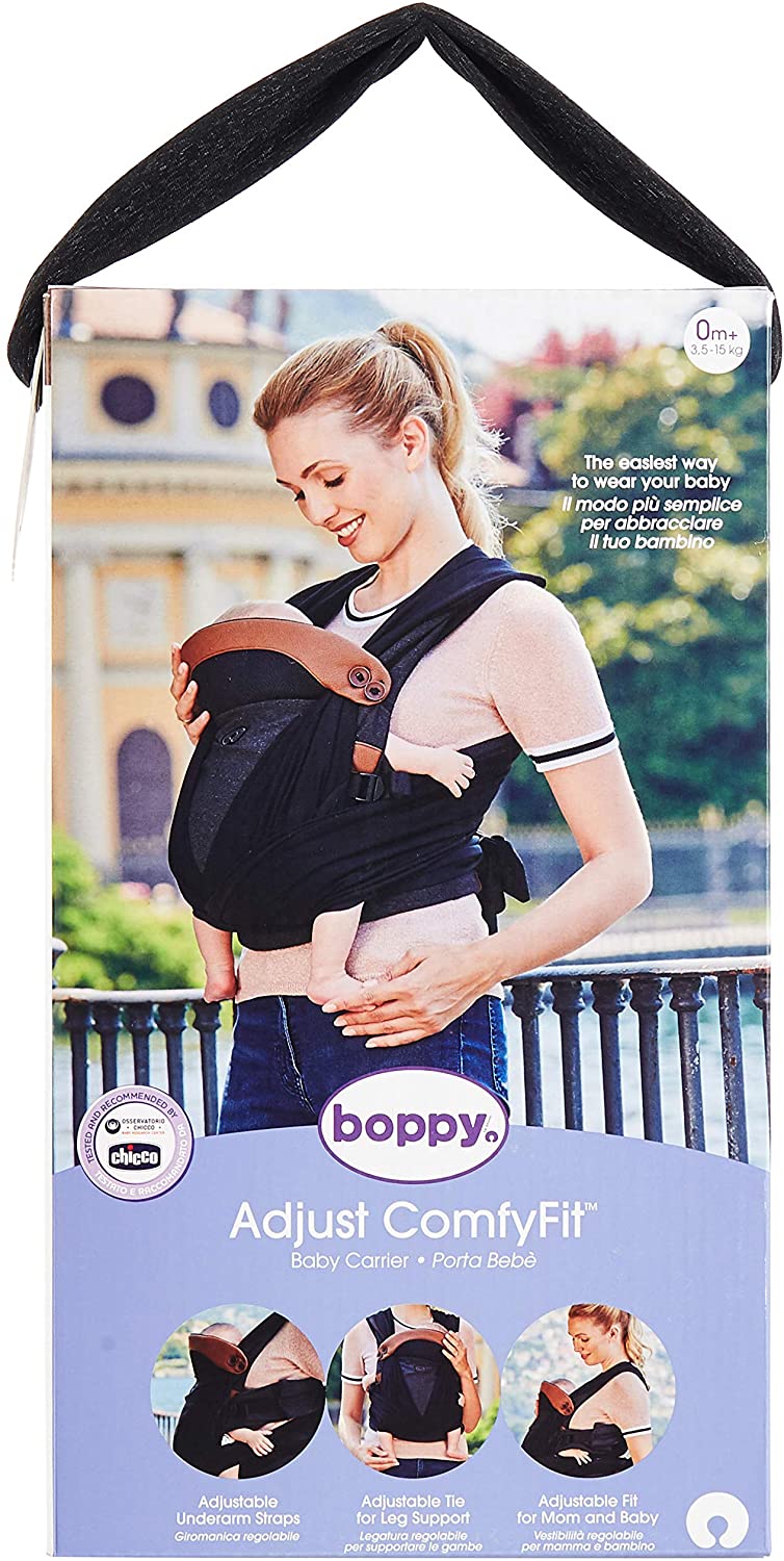  Chicco Boppy Adjust ComfyChic Baby Carrier, Charcoal