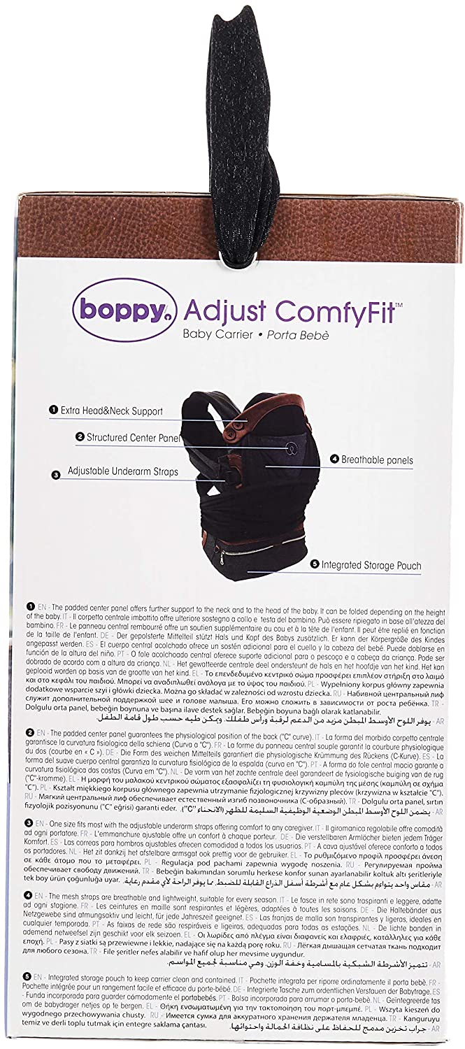  Chicco Boppy Adjust ComfyChic Baby Carrier, Charcoal
