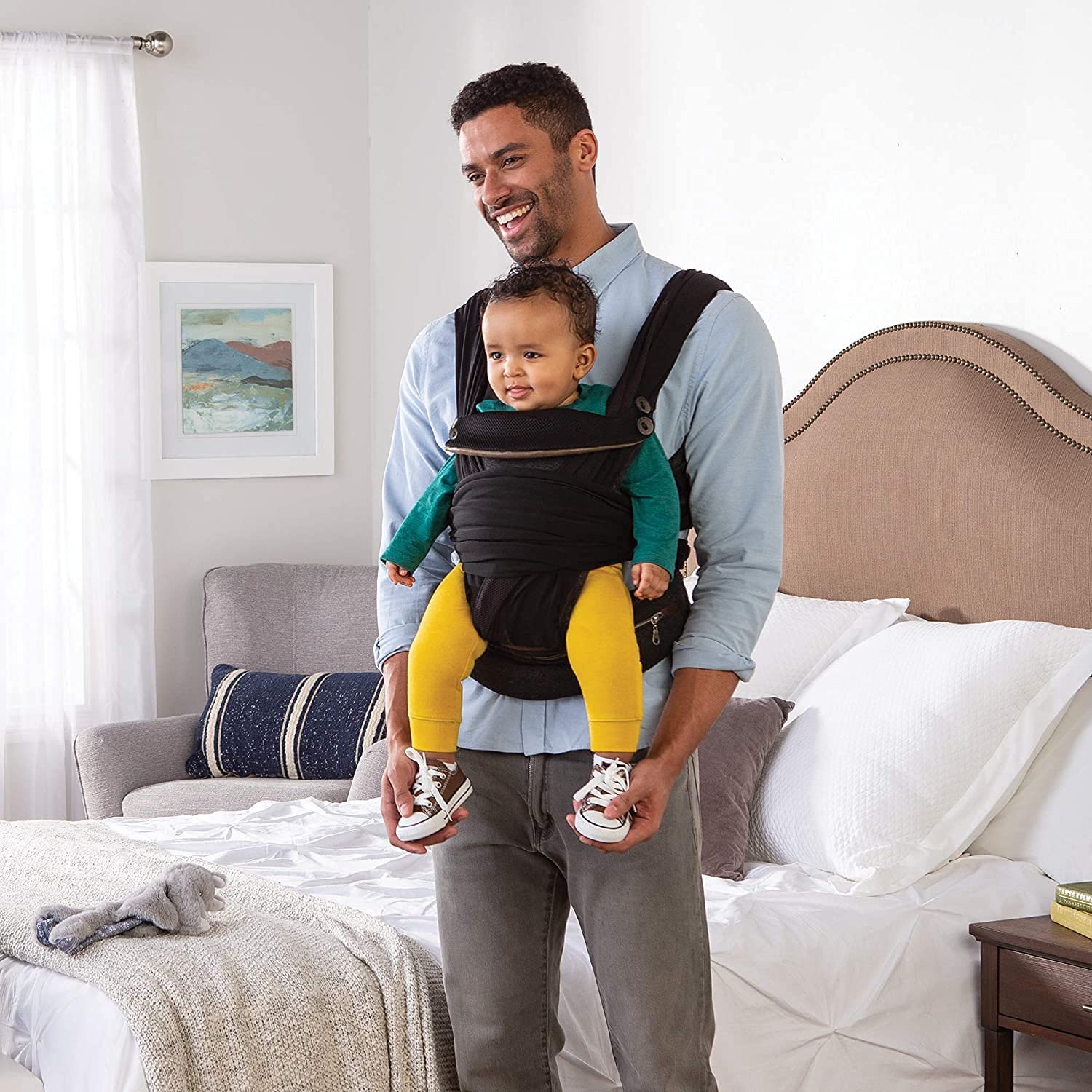  Chicco Boppy Adjust ComfyChic Baby Carrier, Charcoal