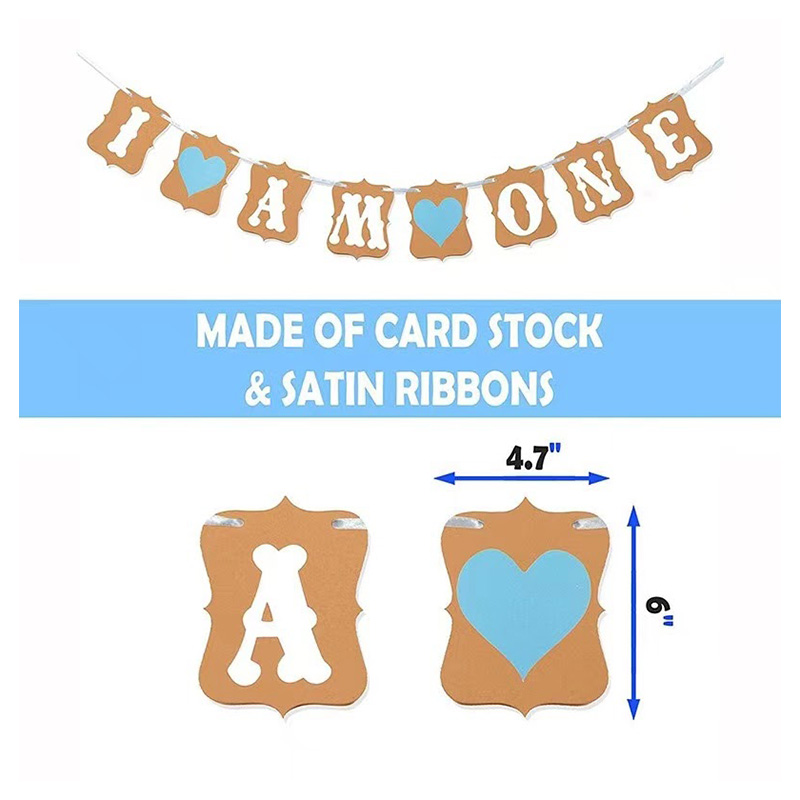 Brain Giggles - Boy First Birthday Decoration Kit - 10 Pieces