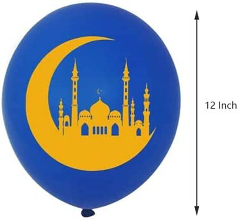 Brain Giggles - Eid Mubarak Abd Ramadan Decoration - Eid Mubarak/Ramadan Kareem Balloons - Set Of 11