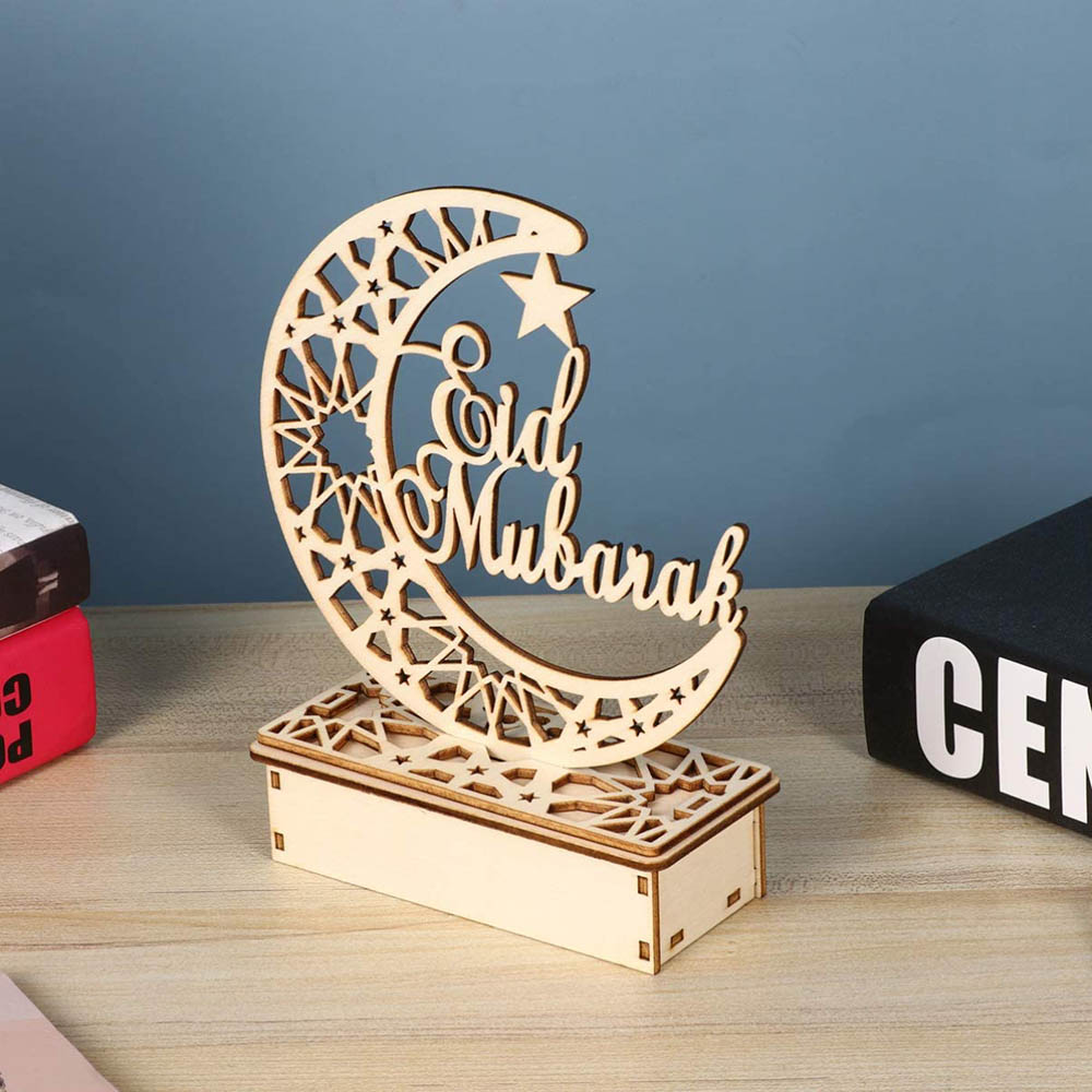 Brain Giggles - Eid Mubarak Led Wooden Light Decorations