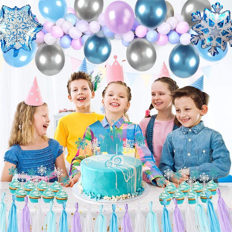Brain Giggles - Frozen Theme Birthday Decoration Kit - 103 pieces