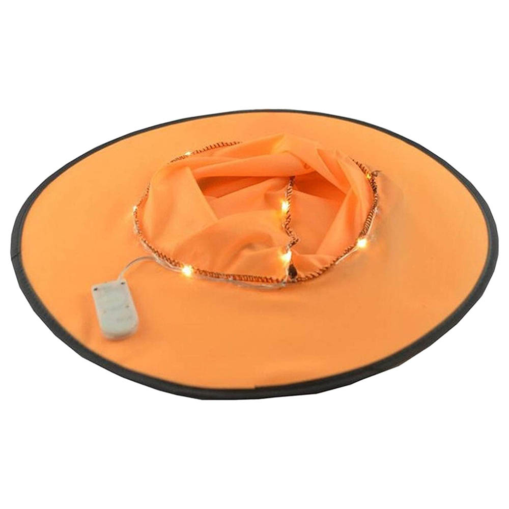 Brain Giggles - Halloween Witch Hat With Led Light - Orange