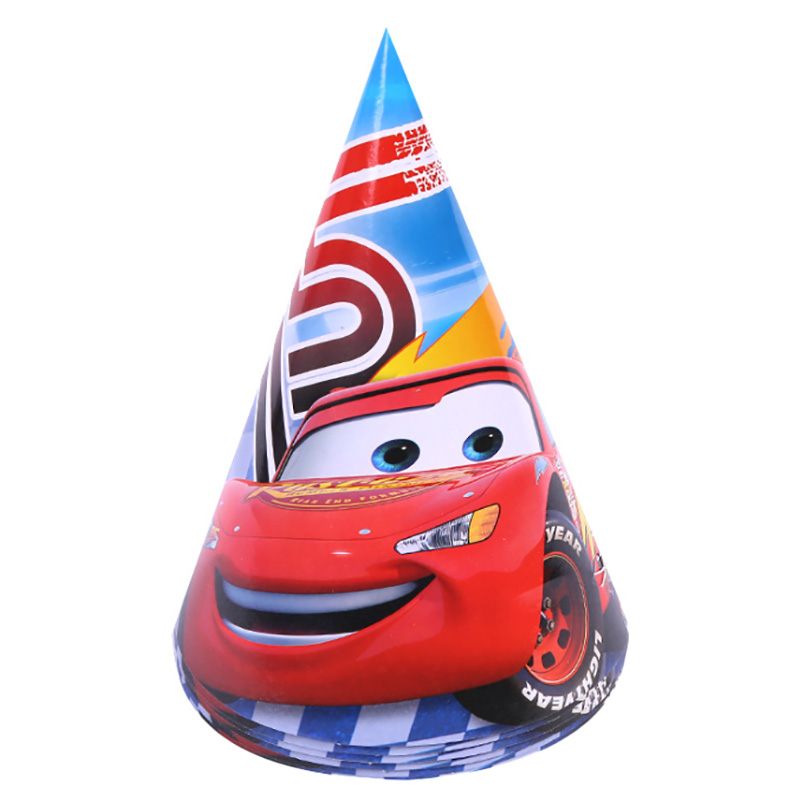 Brain Giggles - Mcqueen Theme Disposable Tableware 16 Items/Set For 10 People - 136 Pieces