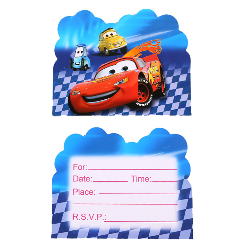 Brain Giggles - Mcqueen Theme Disposable Tableware 16 Items/Set For 10 People - 136 Pieces
