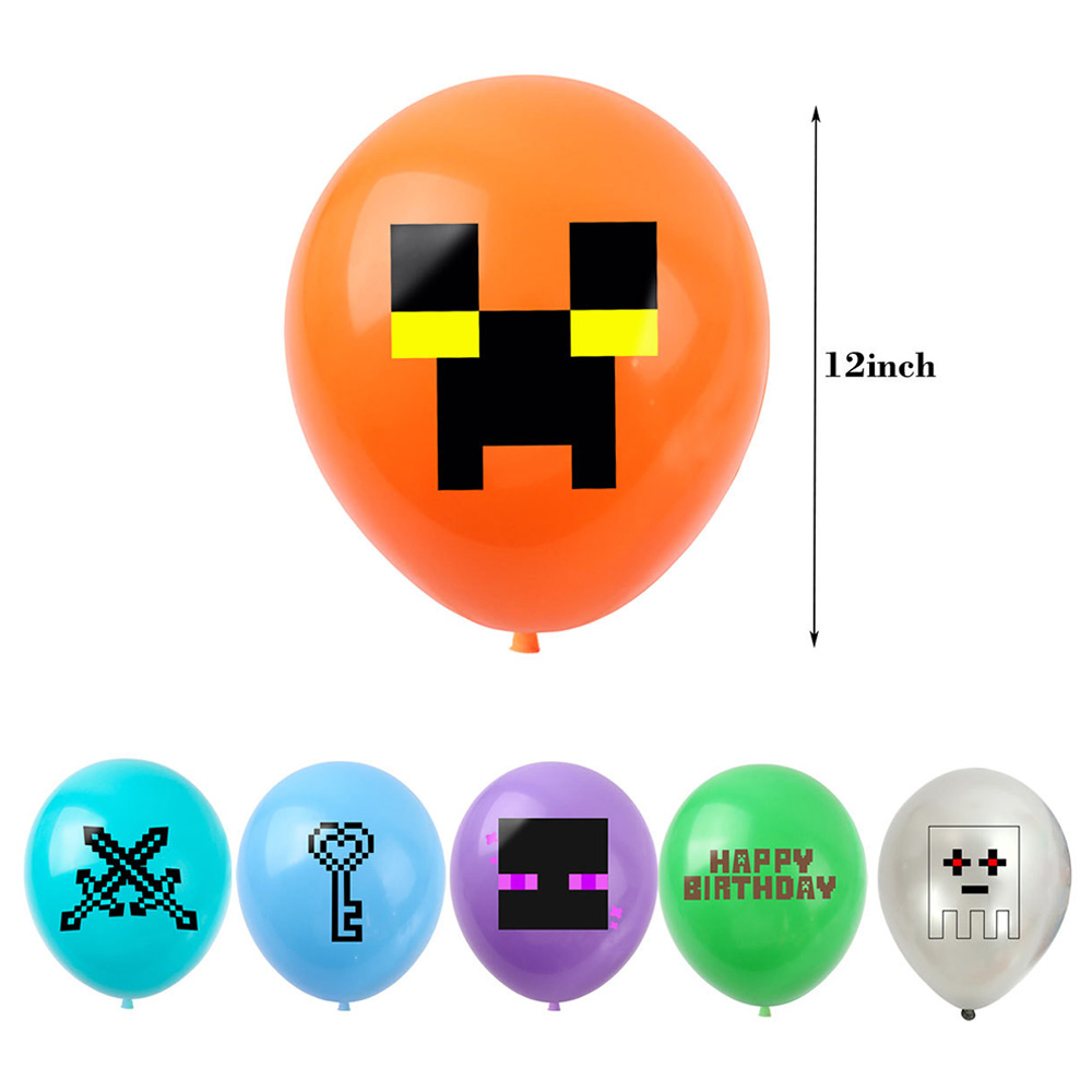 Brain Giggles - Minecraft Theme Birthday Decoration Set - 51 pieces