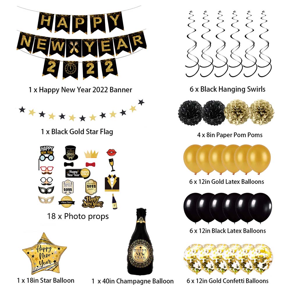 Brain Giggles - New Year Decoration Kit - 50 pieces