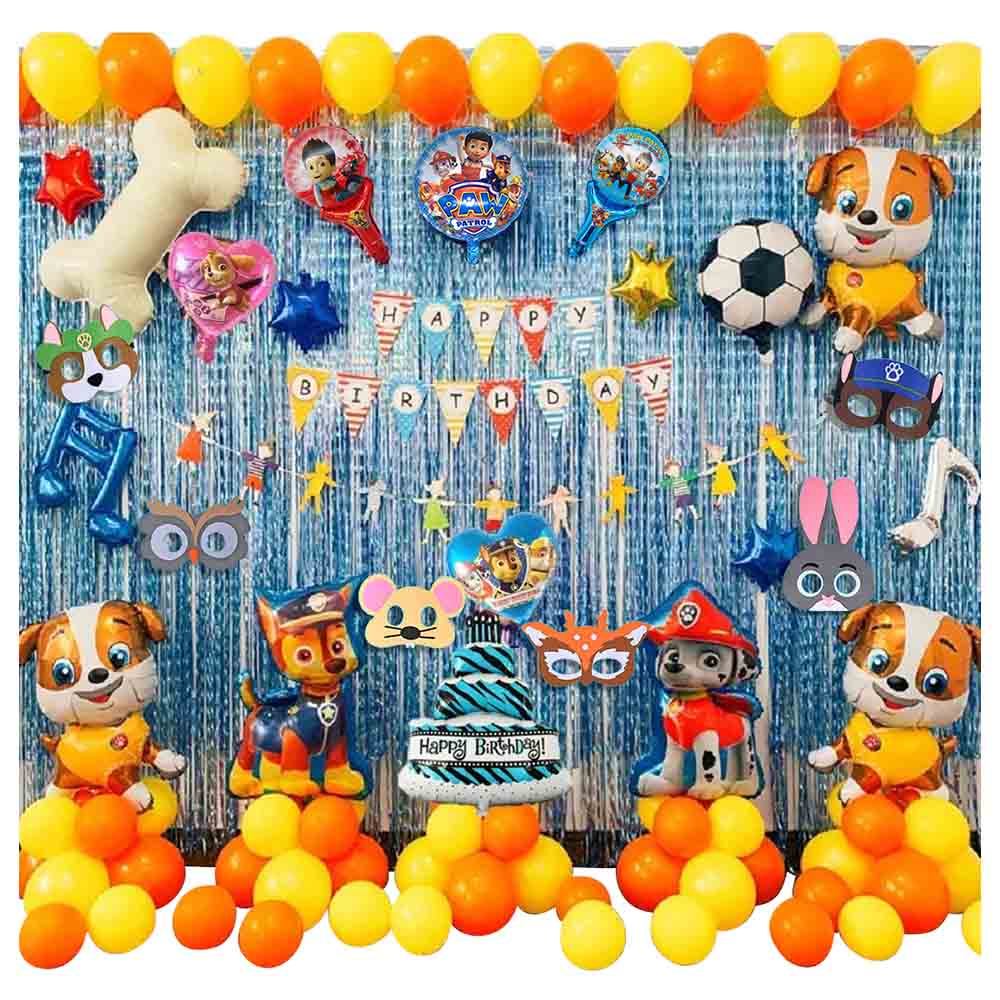 Brain Giggles - Paw Patrol Birthday Party decoration set - 70 pieces