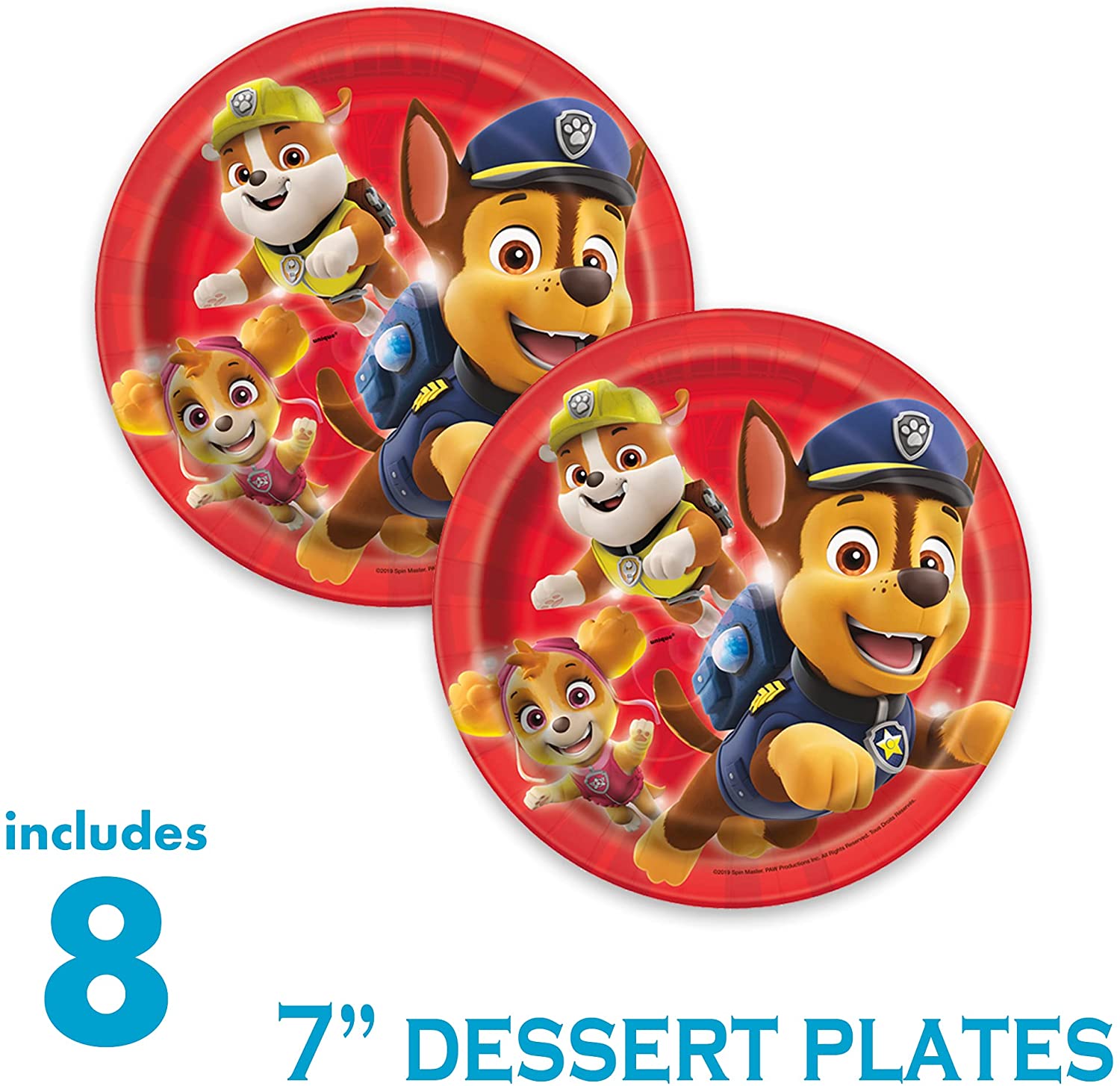 Brain Giggles - Paw Patrol Them Disposable Tableware 16 Items For 10 People -136 Pieces