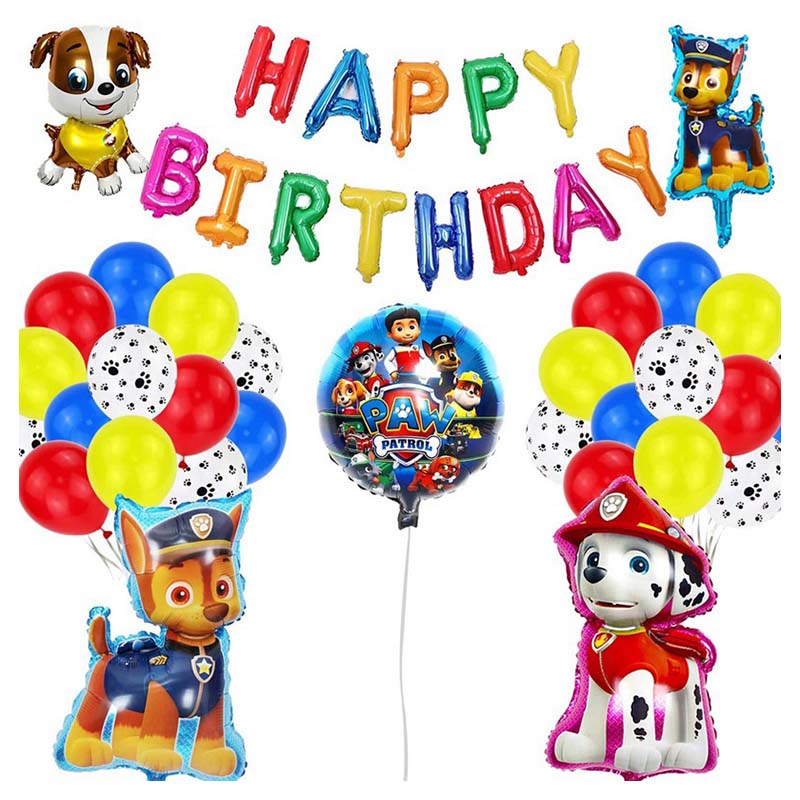 Brain Giggles - Paw Patrol Theme Birthday Decoration Kit - 46 Pieces