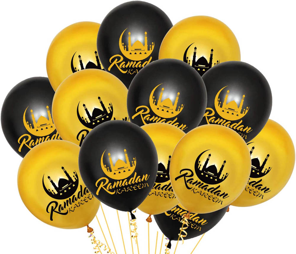 Brain Giggles - Ramadan Kareem Latex Balloons Set Of 30 Pcs For Ramadan Festival Decoration